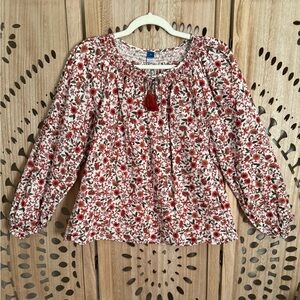 Old Navy Cotton Puff Sleeve Floral Smocked Top
